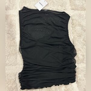 Forever 21- Black Ruched Sleeveless Top
